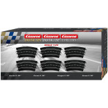 CONJUNTO COM 6 EXTENSÕES DE PISTA CURVA 3/30 GRAUS PARA AUTORAMA CARRERA DIGITAL 1/24 E 1/32 E EVOLUTION CAR20020573 20020573